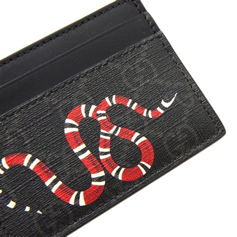 gucci black snake card holder|card holder money clip gucci.